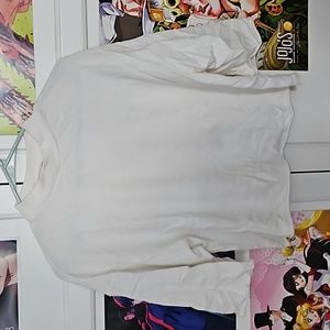 Bershka white mock neck tee